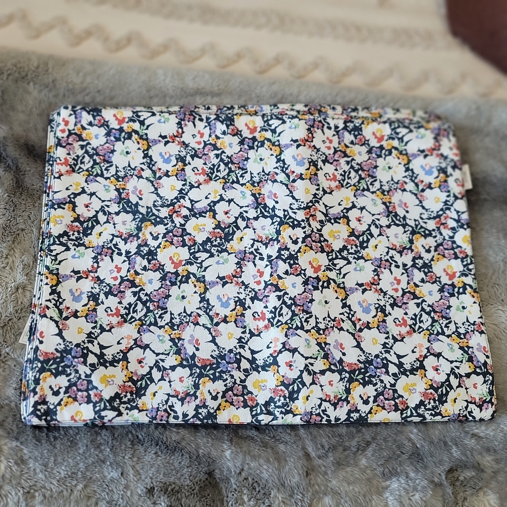 New Wild Sage Floral Set Of 6 100% Cotton Napkins Pansies Violas Placemats